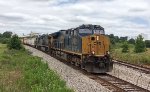 CSX 3355, 95, and 2684 roll mixed freight southbound